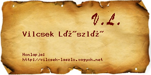 Vilcsek László névjegykártya